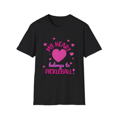 My Heart Belongs to Pickleball | Funny Pickleball T-Shirt
