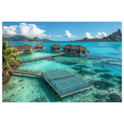 Bora Bora Pickleball Jigsaw Puzzle with Tin