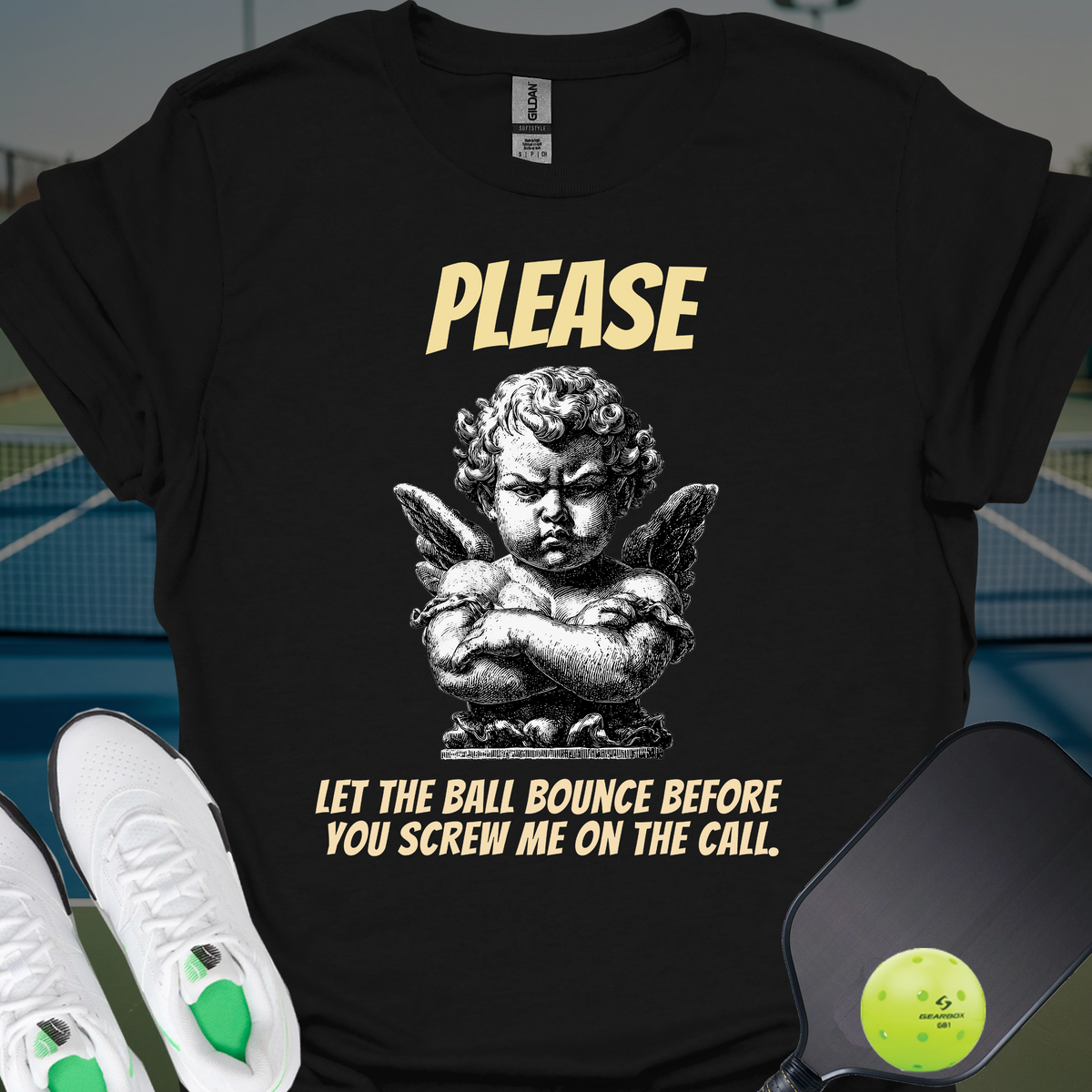 Please Let The Ball Bounce | Funny Pickleball T-Shirt