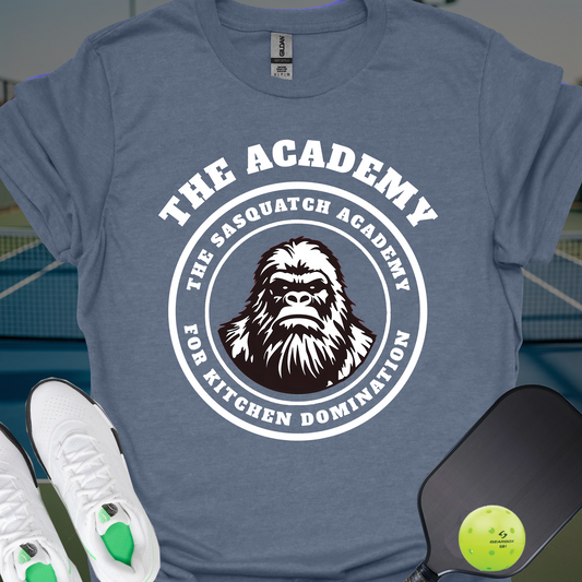 The Sasquatch Academy for Kitchen Domination | Funny Pickleball T-Shirt