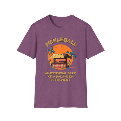 Essential Part of a Balanced Retirement | Funny Pickleball T-Shirt