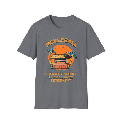 Essential Part of a Balanced Retirement | Funny Pickleball T-Shirt