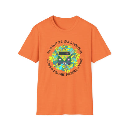 Totally out on hate, prejudice and tennis T-Shirt | Pickleball