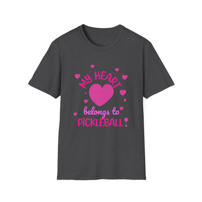 My Heart Belongs to Pickleball | Funny Pickleball T-Shirt