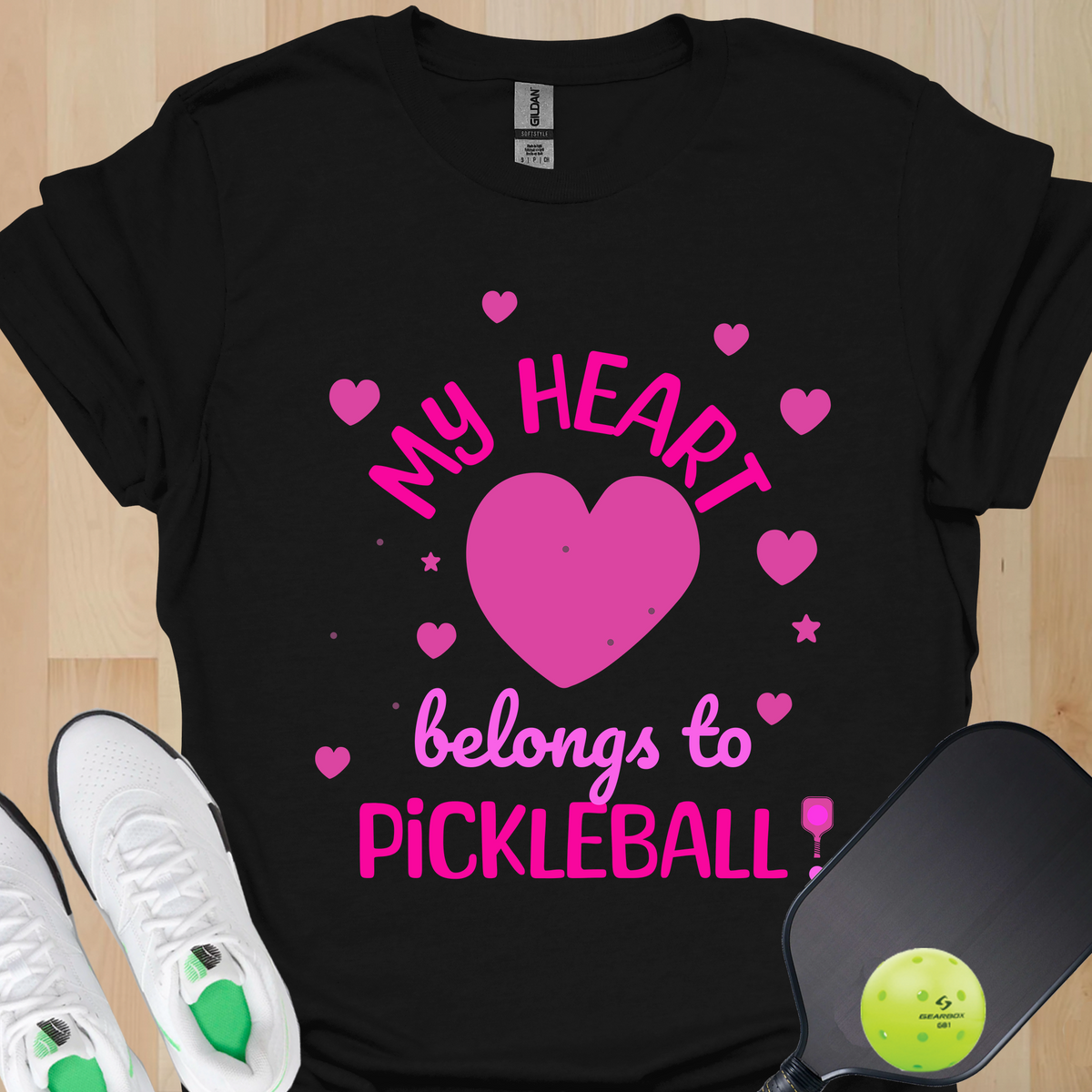 My Heart Belongs to Pickleball | Funny Pickleball T-Shirt