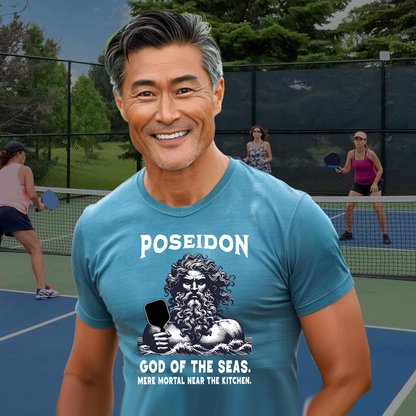 Poseidon, God of the Seas | Funny Pickleball T-Shirt