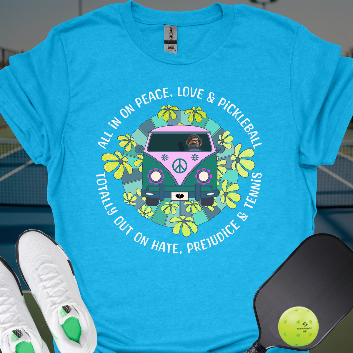 Totally out on hate, prejudice and tennis T-Shirt | Pickleball
