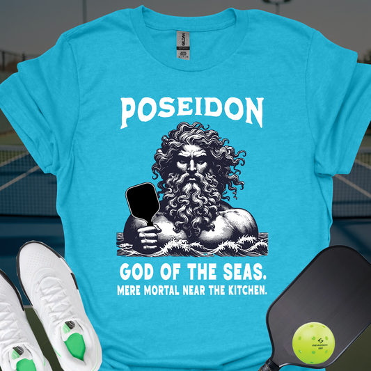 Poseidon, God of the Seas | Funny Pickleball T-Shirt