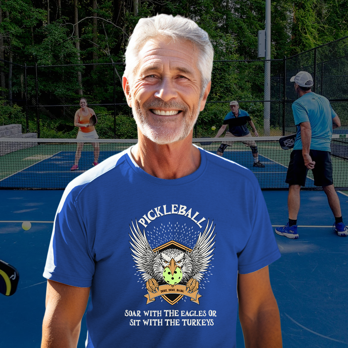 Soar with the Eagles or Sit With Turkeys T-Shirt | Pickleball